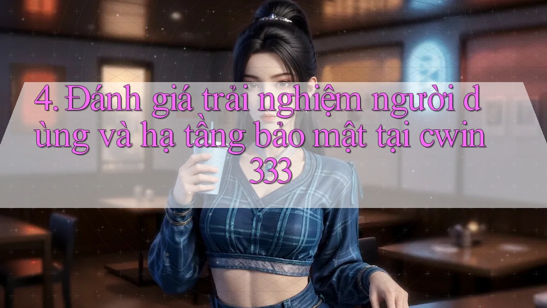 4. Đánh giá trải nghiệm người dùng và hạ tầng bảo mật tại cwin333 4. Đánh giá trải nghiệm người dùng và hạ tầng bảo mật tại cwin333