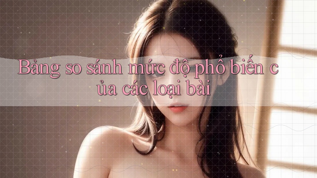 Bảng so sánh mức độ phổ biến của các loại bài Bảng so sánh mức độ phổ biến của các loại bài