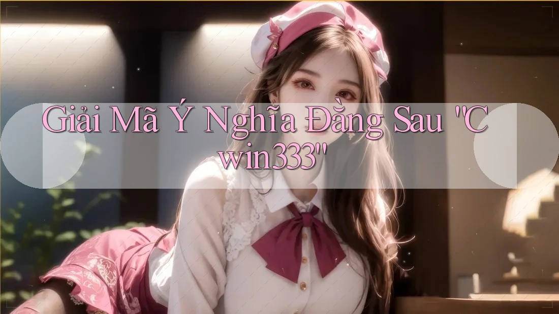 Giải Mã Ý Nghĩa Đằng Sau “Cwin333” Giải Mã Ý Nghĩa Đằng Sau “Cwin333”