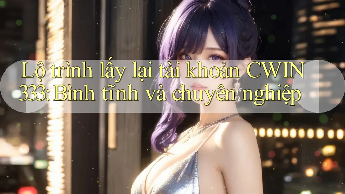 Lộ trình lấy lại tài khoản CWIN333: Bình tĩnh và chuyên nghiệp Lộ trình lấy lại tài khoản CWIN333: Bình tĩnh và chuyên nghiệp